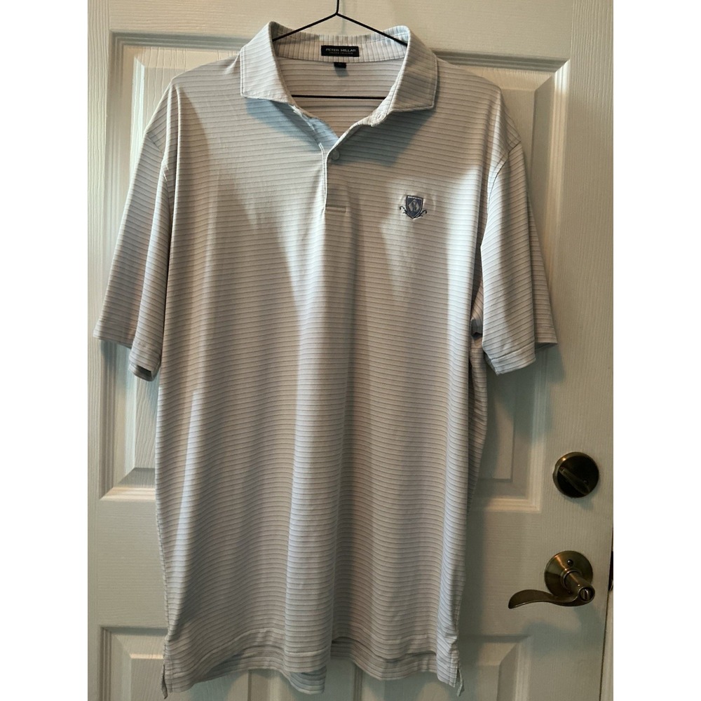 Peter Millar Crown Crafted XL Golf Polo Lakewood Ranch Golf Club Stripe
